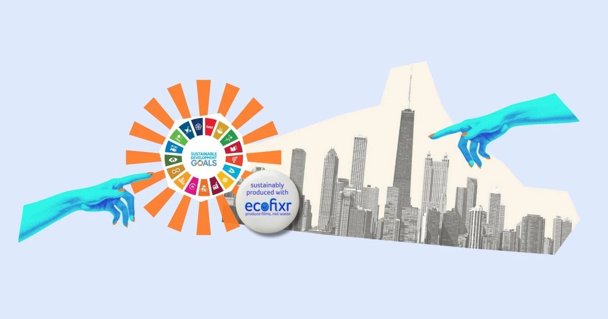 about us headerImage with sdg icons, chicago sk